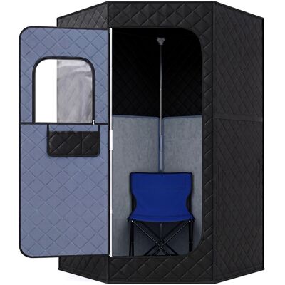 CostwaySauna Infrarouge Portable Cabine de Sauna Pliable avec Chauffage Carbone et Tapis pour Pieds Tente de Sudation 90 x 90 x 180 cm Noir - Publicité CostwaySauna Infrarouge Portable Cabine de Sauna Pliable avec Chauffage Carbone et Tapis pour Pieds Tente de Sudation 90 x 90 x 180 cm Noir - Publicité