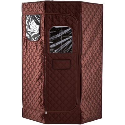CostwaySauna à Vapeur Portable 3L pour Maison Tente de Sauna Pentagonale avec 9 Niveaux de Température Télécommande Minuterie 90 x 90 x 180 cm Café - Publicité CostwaySauna à Vapeur Portable 3L pour Maison Tente de Sauna Pentagonale avec 9 Niveaux de Température Télécommande Minuterie 90 x 90 x 180 cm Café - Publicité