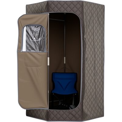 CostwaySauna à Vapeur Portable 3L pour Maison Tente de Sauna Pentagonale avec 9 Niveaux de Température Télécommande Minuterie 90 x 90 x 180 cm Gris - Publicité CostwaySauna à Vapeur Portable 3L pour Maison Tente de Sauna Pentagonale avec 9 Niveaux de Température Télécommande Minuterie 90 x 90 x 180 cm Gris - Publicité