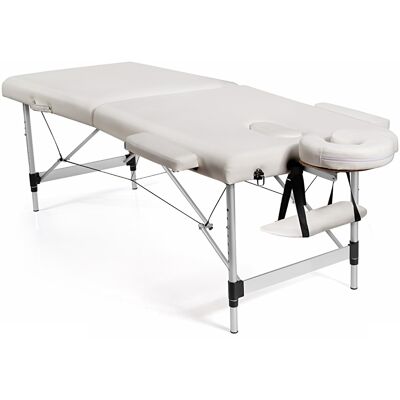 CostwayTable de Massage Portative Pliante de 184 CM Lit de Spa de Salon en Aluminium Réglable Blanc - Publicité CostwayTable de Massage Portative Pliante de 184 CM Lit de Spa de Salon en Aluminium Réglable Blanc - Publicité