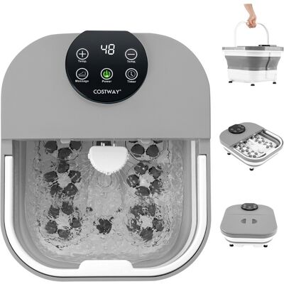 CostwayBain de Pieds avec Chaleur Douche et Minuteur Masseur de Pieds Pliable Température de 35-48°C Gris - Publicité CostwayBain de Pieds avec Chaleur Douche et Minuteur Masseur de Pieds Pliable Température de 35-48°C Gris - Publicité