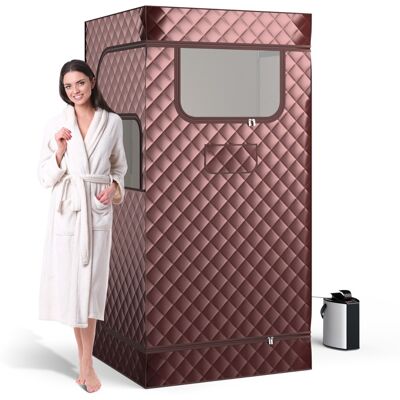 CostwaySauna à Vapeur Portable 3L avec Chaise Pliable pour 1 Personne avec 9 Niveaux Température Masseur de Pieds Minuterie Café - Publicité CostwaySauna à Vapeur Portable 3L avec Chaise Pliable pour 1 Personne avec 9 Niveaux Température Masseur de Pieds Minuterie Café - Publicité