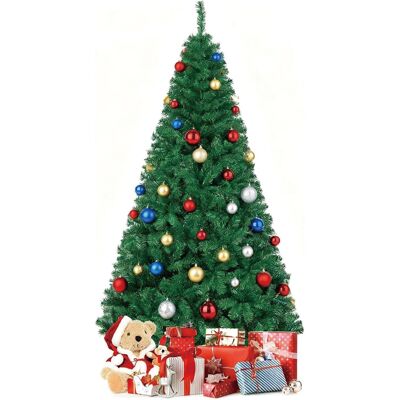 CostwaySapin de Noël 210cm Artificiel Installation Facile en 3 Sections Apparence Réaliste avec Branches Denses Stable avec Base Métallique Vert - Publicité CostwaySapin de Noël 210cm Artificiel Installation Facile en 3 Sections Apparence Réaliste avec Branches Denses Stable avec Base Métallique Vert - Publicité