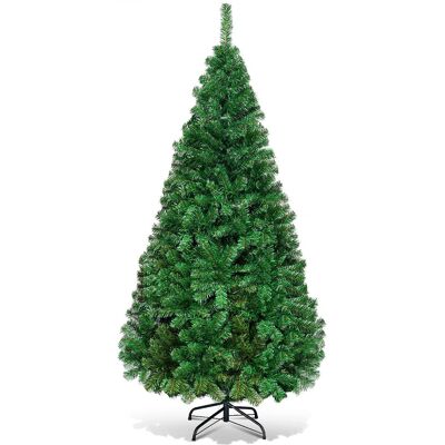 CostwaySapin de Noël Artificiel 150 CM Matériau PVC avec Pied en Métal Excellente Stabilité Peu Encombrant, 350 branches, Vert - Publicité CostwaySapin de Noël Artificiel 150 CM Matériau PVC avec Pied en Métal Excellente Stabilité Peu Encombrant, 350 branches, Vert - Publicité