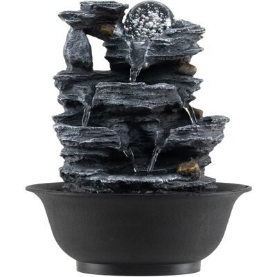 CostwayFontaine d Intérieur Cascade Zen Relaxante avec Lumière LED Coloré Pompe Silencieuse Boule de Cristal 21,5 x 26 CM Noir - Publicité CostwayFontaine d Intérieur Cascade Zen Relaxante avec Lumière LED Coloré Pompe Silencieuse Boule de Cristal 21,5 x 26 CM Noir - Publicité