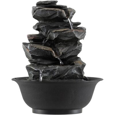 CostwayFontaine de Table Cascade Zen Relaxante avec Lumière LED Coloré Pompe Silencieuse Boule de Cristal 21,5 x 26 CM Décoration Zen Noir - Publicité CostwayFontaine de Table Cascade Zen Relaxante avec Lumière LED Coloré Pompe Silencieuse Boule de Cristal 21,5 x 26 CM Décoration Zen Noir - Publicité