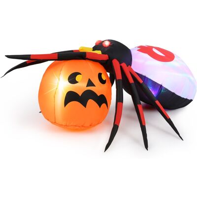 CostwayAraignée Gonflable avec Citrouille Décoration d'Halloween Eclairée par LED avec Lumière Rotative et Piquets Multicolore - Publicité CostwayAraignée Gonflable avec Citrouille Décoration d'Halloween Eclairée par LED avec Lumière Rotative et Piquets Multicolore - Publicité