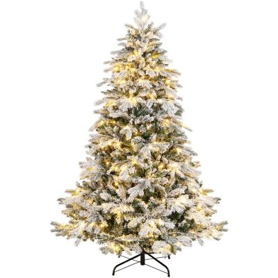 CostwaySapin de Noël Artificiel 180 Avec 1415 Branches 260 Lumières Led Blanc Chaud Floqué Charnières Arbre de Noël Pré-Éclairé Installation Rapide - Publicité CostwaySapin de Noël Artificiel 180 Avec 1415 Branches 260 Lumières Led Blanc Chaud Floqué Charnières Arbre de Noël Pré-Éclairé Installation Rapide - Publicité