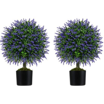 CostwayLot de 2 Arbres de Buis Artificiel Topiaire 58 cm Boules de Lavandes Artificielles Violets avec Pot en Ciment Décorations Plantes Violet - Publicité CostwayLot de 2 Arbres de Buis Artificiel Topiaire 58 cm Boules de Lavandes Artificielles Violets avec Pot en Ciment Décorations Plantes Violet - Publicité