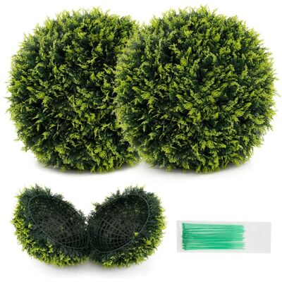 Costway - Boule Topiaire Cèdre 50cm - PE - Topiaires Artificielles - Publicité Costway - Boule Topiaire Cèdre 50cm - PE - Topiaires Artificielles - Publicité