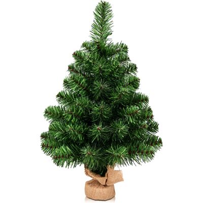 CostwayMini Sapin de Noël Artificiel de Table H60CM en PVC 67 Branches Arvre de Noël Epicéa à Piles - Publicité CostwayMini Sapin de Noël Artificiel de Table H60CM en PVC 67 Branches Arvre de Noël Epicéa à Piles - Publicité