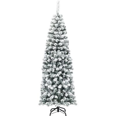 CostwaySapin de Noël Artificiel à Flocons de Neige 180CM avec Aiguilles en PVC Support Métal Pliable Décoration de Maison Magasins - Publicité CostwaySapin de Noël Artificiel à Flocons de Neige 180CM avec Aiguilles en PVC Support Métal Pliable Décoration de Maison Magasins - Publicité