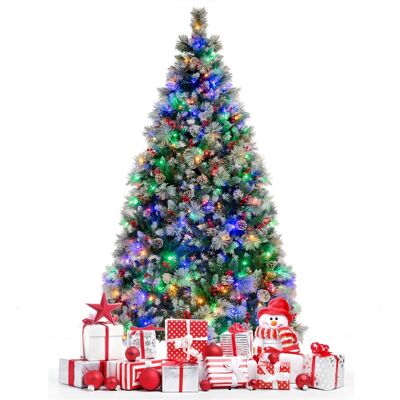 Sapin de Noël Artificiel 215cm Costway avec 400 LEDs - 11 Modes - Publicité Sapin de Noël Artificiel 215cm Costway avec 400 LEDs - 11 Modes - Publicité