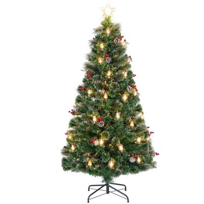 CostwaySapin de Noël Artificiel avec 8 Modes d'Eclairage LED Blanc Chaud Fibres Optiques Pointes de Branches Aiguilles de Pin Hauteur de 180CM - Publicité CostwaySapin de Noël Artificiel avec 8 Modes d'Eclairage LED Blanc Chaud Fibres Optiques Pointes de Branches Aiguilles de Pin Hauteur de 180CM - Publicité
