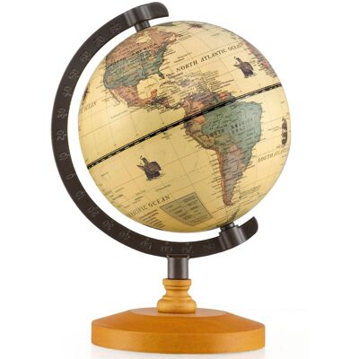 CostwayGlobe Antique 14 cm de Diamètre Mini Globe Terrestre Rotatif avec Socle en Bois Carte & Couleur Vintage Globe Éducatif Bronze - Publicité CostwayGlobe Antique 14 cm de Diamètre Mini Globe Terrestre Rotatif avec Socle en Bois Carte & Couleur Vintage Globe Éducatif Bronze - Publicité