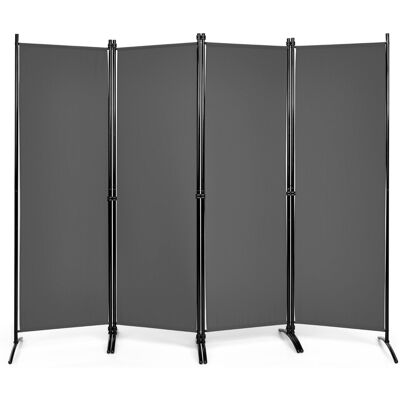CostwayParavent à 4 Panneaux Pliable 220x173cm Cloison de Séparation Cadre en Fer Tissu en Fibre Polyester pour Bureau Maison Gris - Publicité CostwayParavent à 4 Panneaux Pliable 220x173cm Cloison de Séparation Cadre en Fer Tissu en Fibre Polyester pour Bureau Maison Gris - Publicité
