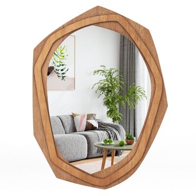 CostwayMiroir Décoratif à Cadre Irrégulier Grand Miroir Mural Imperméable de 89,5 x 66 Cm avec Vis d'Expansion Miroir Mural Élégant pour Salon Naturel - Publicité CostwayMiroir Décoratif à Cadre Irrégulier Grand Miroir Mural Imperméable de 89,5 x 66 Cm avec Vis d'Expansion Miroir Mural Élégant pour Salon Naturel - Publicité