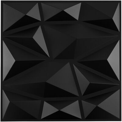 CostwayLot de 50 Panneaux Muraux 3D Décoration Murale en PVC Résistant au Feu avec Accent Diamant Panneaux Carrés 30 x 30cm Couvre 4,5m2 Noir - Publicité CostwayLot de 50 Panneaux Muraux 3D Décoration Murale en PVC Résistant au Feu avec Accent Diamant Panneaux Carrés 30 x 30cm Couvre 4,5m2 Noir - Publicité