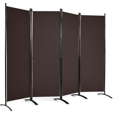 CostwayParavent à 4 Panneaux Pliable 220x173cm Cloison de Séparation Cadre en Fer Tissu en Fibre Polyester pour Bureau Maison Café - Publicité CostwayParavent à 4 Panneaux Pliable 220x173cm Cloison de Séparation Cadre en Fer Tissu en Fibre Polyester pour Bureau Maison Café - Publicité