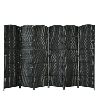 CostwayParavent à 6 Panneaux Cloison Murale en Rotin Tissé Écran de Confidentialité Pliant avec Cadre en Bois Naturel Séparateur de Pièce Noir - Publicité CostwayParavent à 6 Panneaux Cloison Murale en Rotin Tissé Écran de Confidentialité Pliant avec Cadre en Bois Naturel Séparateur de Pièce Noir - Publicité