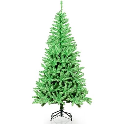 CostwaySapin de Noël Artificiel Phosphorescent de 180 cm Arbre de Noël à Charnière avec 692 Branches Luxuriantes Pied Métallique Pliable Vert - Publicité CostwaySapin de Noël Artificiel Phosphorescent de 180 cm Arbre de Noël à Charnière avec 692 Branches Luxuriantes Pied Métallique Pliable Vert - Publicité