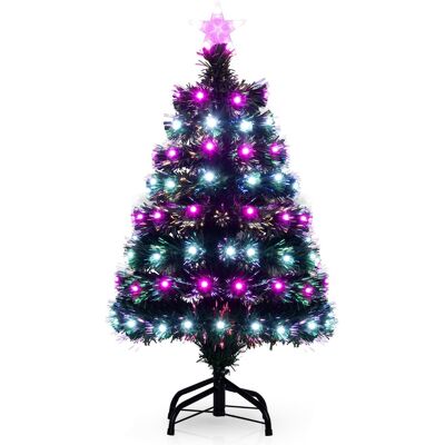 CostwaySapin de Noël Artificiel Pré-Illuminé de 93cm avec Fibres Optiques Multicolores 96 Lumières LED 8 Modes 96 Branches en PVC Étoile Vert - Publicité CostwaySapin de Noël Artificiel Pré-Illuminé de 93cm avec Fibres Optiques Multicolores 96 Lumières LED 8 Modes 96 Branches en PVC Étoile Vert - Publicité