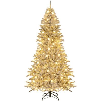 CostwaySapin de Noël Artificiel Enneigé de 210 cm avec 65 Boules Lumineuses 350 LED Blanc Chaud 905 Branches Télécommande et Minuteur Argent - Publicité CostwaySapin de Noël Artificiel Enneigé de 210 cm avec 65 Boules Lumineuses 350 LED Blanc Chaud 905 Branches Télécommande et Minuteur Argent - Publicité