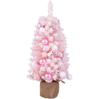CostwayMini Sapin de Noël Artificiel de 90 cm avec 12 Boules de Coton Naturel 24 Boules Décoratives Pointes de Branches Floquées de Neige Rose - Publicité CostwayMini Sapin de Noël Artificiel de 90 cm avec 12 Boules de Coton Naturel 24 Boules Décoratives Pointes de Branches Floquées de Neige Rose - Publicité