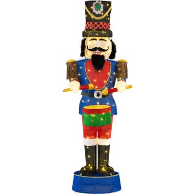 CostwaySoldat Casse-Noisette de 184 cm avec Chapeau et Epée Décoration de Noël 3D avec 110 Lumières LED Blanc Chaud Figurine de Noël - Publicité CostwaySoldat Casse-Noisette de 184 cm avec Chapeau et Epée Décoration de Noël 3D avec 110 Lumières LED Blanc Chaud Figurine de Noël - Publicité