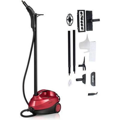 CostwayNettoyeur Vapeur Polyvalent avec 19 Accessoires Sans Produit Chimique Balai Vapeur de 2000W 4 Bars avec Réservoir de 1,5 L Rouge - Publicité CostwayNettoyeur Vapeur Polyvalent avec 19 Accessoires Sans Produit Chimique Balai Vapeur de 2000W 4 Bars avec Réservoir de 1,5 L Rouge - Publicité
