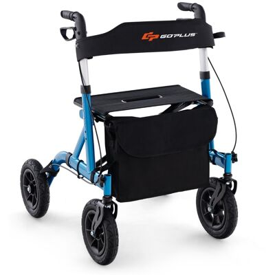 CostwayDéambulateur Réglable en Hauteur Déambulateur Pliable avec Siège Roue Pneumatique Tout Terrain Sac de Rangement Capacité de 160 Kg Bleu - Publicité CostwayDéambulateur Réglable en Hauteur Déambulateur Pliable avec Siège Roue Pneumatique Tout Terrain Sac de Rangement Capacité de 160 Kg Bleu - Publicité