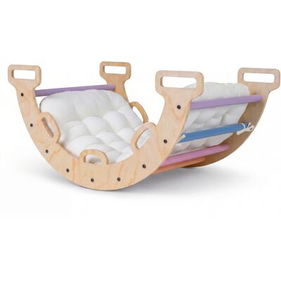 Costway3 en 1 Arche d'Escalade en Bois Enfant avec Coussin Arche à Bascule Montessori pour Tout-Petits Charge 50 kg 1+ An Multicolore - Publicité Costway3 en 1 Arche d'Escalade en Bois Enfant avec Coussin Arche à Bascule Montessori pour Tout-Petits Charge 50 kg 1+ An Multicolore - Publicité