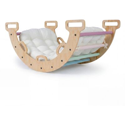 Costway3 en 1 Arche d'Escalade en Bois Enfant avec Coussin Arche à Bascule Montessori pour Tout-Petits Jouet d'Escalade Charge 50 kg 1+ An Macaron - Publicité Costway3 en 1 Arche d'Escalade en Bois Enfant avec Coussin Arche à Bascule Montessori pour Tout-Petits Jouet d'Escalade Charge 50 kg 1+ An Macaron - Publicité