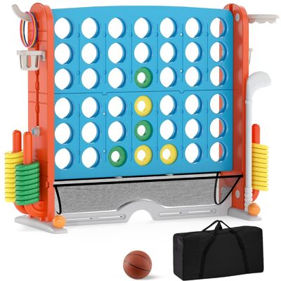 CostwayJeu Géant avec Lancer d'Anneaux Panier de Basket Club de Golf Porte-Boissons Réglable en Hauteur avec Compartiment en Filet Bleu Clair - Publicité CostwayJeu Géant avec Lancer d'Anneaux Panier de Basket Club de Golf Porte-Boissons Réglable en Hauteur avec Compartiment en Filet Bleu Clair - Publicité