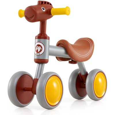 CostwayDraisienne à 4 Roues Sans Pédales Vélo D'équilibre pour Enfants de 18 à 36 Mois Marron - Publicité CostwayDraisienne à 4 Roues Sans Pédales Vélo D'équilibre pour Enfants de 18 à 36 Mois Marron - Publicité