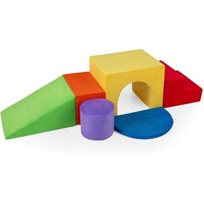 CostwayBlocs d'Escalade en Mousse Enfants 6PCS Jeu de Motricité Velours avec Toboggan et Arche Housses Amovibles Lavables pour 3 Ans+ Rouge - Publicité CostwayBlocs d'Escalade en Mousse Enfants 6PCS Jeu de Motricité Velours avec Toboggan et Arche Housses Amovibles Lavables pour 3 Ans+ Rouge - Publicité
