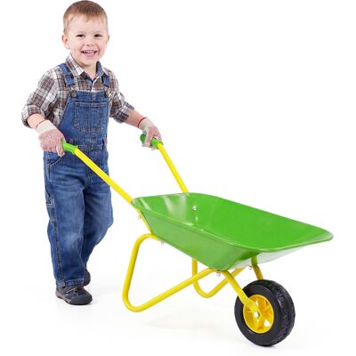 CostwayBrouette Enfants Chariot de Jardin Enfants avec Roues Tout-Terrain Équipement de Jeu d'Extérieur et d'Intérieur pour 3+ Ans Vert - Publicité CostwayBrouette Enfants Chariot de Jardin Enfants avec Roues Tout-Terrain Équipement de Jeu d'Extérieur et d'Intérieur pour 3+ Ans Vert - Publicité