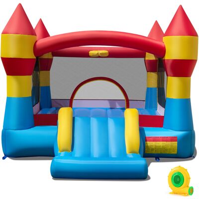 CostwayChâteau Gonflable 3-en-1 Tapis de Saut pour Enfants avec Toboggan et Souffleur de 550 W pour Jardin & Pelouse - Publicité CostwayChâteau Gonflable 3-en-1 Tapis de Saut pour Enfants avec Toboggan et Souffleur de 550 W pour Jardin & Pelouse - Publicité