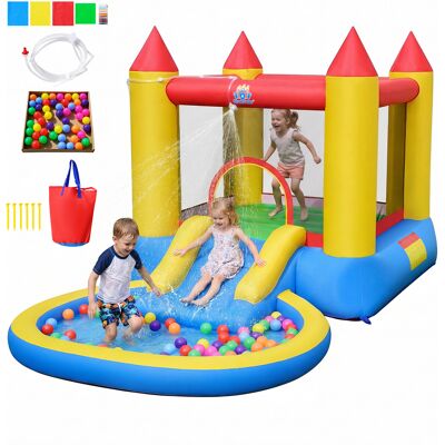 CostwayChâteau Gonflable Enfant Parc Aquatique avec Toboggan Maison de Rebond & Piscine à Balles Sans Souffleur pour 3-12 Ans Multicolore - Publicité CostwayChâteau Gonflable Enfant Parc Aquatique avec Toboggan Maison de Rebond & Piscine à Balles Sans Souffleur pour 3-12 Ans Multicolore - Publicité