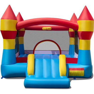 CostwayChâteau Gonflable avec Toboggan pour Enfant de 3 à 10 ans Filet Protecteur en Tissu Oxford 370x280x230cm Multicolore - Publicité CostwayChâteau Gonflable avec Toboggan pour Enfant de 3 à 10 ans Filet Protecteur en Tissu Oxford 370x280x230cm Multicolore - Publicité