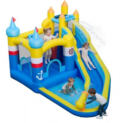 CostwayChâteau Gonflable pour Enfants avec Bassin à Éclaboussures Canon à Eau Mur d Escalade Balles Océaniques Panier de Basket (Sans Souffleur) - Publicité CostwayChâteau Gonflable pour Enfants avec Bassin à Éclaboussures Canon à Eau Mur d Escalade Balles Océaniques Panier de Basket (Sans Souffleur) - Publicité