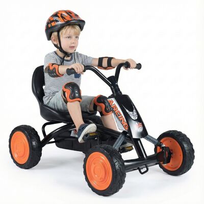 CostwayKart à Pédale Enfant avec Siège Réglable à 2 Positions Karting Enfant avec 4 Roues Résistantes à l'Usure Charge 30 kg pour 3-8 Ans Noir - Publicité CostwayKart à Pédale Enfant avec Siège Réglable à 2 Positions Karting Enfant avec 4 Roues Résistantes à l'Usure Charge 30 kg pour 3-8 Ans Noir - Publicité