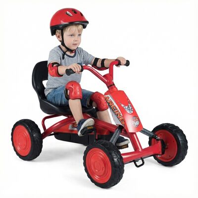 CostwayKart à Pédale Enfant avec Siège Réglable à 2 Positions Karting Enfant avec 4 Roues Résistantes à l'Usure Charge 30 kg pour 3-8 Ans Rouge - Publicité CostwayKart à Pédale Enfant avec Siège Réglable à 2 Positions Karting Enfant avec 4 Roues Résistantes à l'Usure Charge 30 kg pour 3-8 Ans Rouge - Publicité
