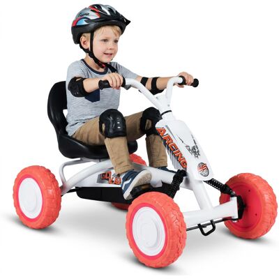 CostwayKart à Pédale Enfant avec Siège Réglable à 2 Positions Karting Enfant avec 4 Roues Résistantes à l'Usure Charge 30kg pour 3-8 Ans Rouge - Publicité CostwayKart à Pédale Enfant avec Siège Réglable à 2 Positions Karting Enfant avec 4 Roues Résistantes à l'Usure Charge 30kg pour 3-8 Ans Rouge - Publicité