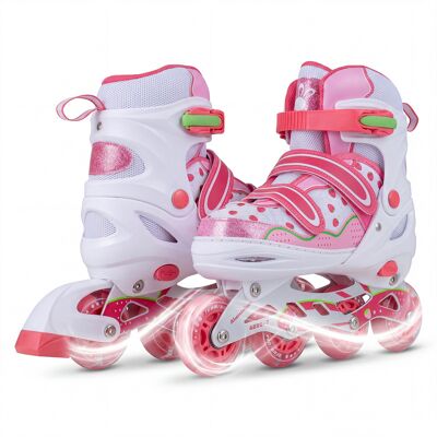 CostwayRoller en Ligne pour Enfant Réglables avec Roues LED Illuminées Triple protection Antichoc pour Pointures Disponibles de 38-41 Rose - Publicité CostwayRoller en Ligne pour Enfant Réglables avec Roues LED Illuminées Triple protection Antichoc pour Pointures Disponibles de 38-41 Rose - Publicité