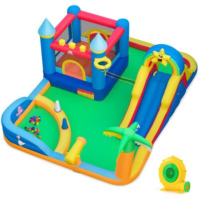 CostwayToboggan Aquatique Gonflable Grand Parc Aquatique avec Thème Plage pour Enfants avec un Ventilateur de 680 W Gonflable de Saut - Publicité CostwayToboggan Aquatique Gonflable Grand Parc Aquatique avec Thème Plage pour Enfants avec un Ventilateur de 680 W Gonflable de Saut - Publicité