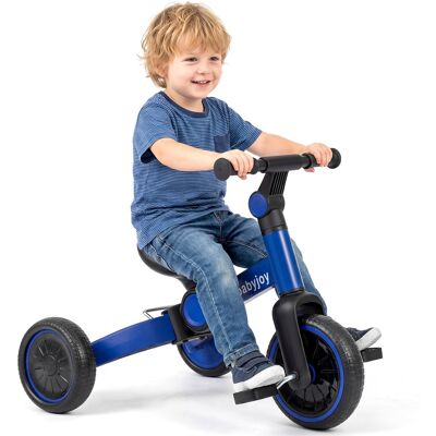 CostwayVélo Tout-petits 5-en-1 Vélo d'Équilibre Enfants avec Pédales Amovibles Guidon et Roues Arrière Réglables Tricycle Pliable pour 2-4 Ans Bleu - Publicité CostwayVélo Tout-petits 5-en-1 Vélo d'Équilibre Enfants avec Pédales Amovibles Guidon et Roues Arrière Réglables Tricycle Pliable pour 2-4 Ans Bleu - Publicité