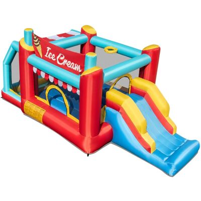 CostwayChâteau Gonflable 5 en 1 pour Enfants Toboggan Zone de Saut Panier de Basket Fosse à Balles Lancer d'Anneaux Château Gonflable (sans Souffleur) - Publicité CostwayChâteau Gonflable 5 en 1 pour Enfants Toboggan Zone de Saut Panier de Basket Fosse à Balles Lancer d'Anneaux Château Gonflable (sans Souffleur) - Publicité