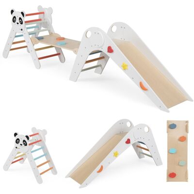 CostwayJouets d Escalade Pliable Triangle d Escalade Montessori en Bois avec Toboggan Rampe Échelle et Blocs Cartoon Réglable pour 3+ Ans Blanc - Publicité CostwayJouets d Escalade Pliable Triangle d Escalade Montessori en Bois avec Toboggan Rampe Échelle et Blocs Cartoon Réglable pour 3+ Ans Blanc - Publicité