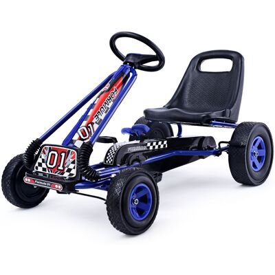 CostwayKart à Pédales pour Enfant Karting Enfant Vélo et Véhicule d Enfants à l'Extérieur Jouet avec Siège Ajustable 4 Roules Bleu - Publicité CostwayKart à Pédales pour Enfant Karting Enfant Vélo et Véhicule d Enfants à l'Extérieur Jouet avec Siège Ajustable 4 Roules Bleu - Publicité